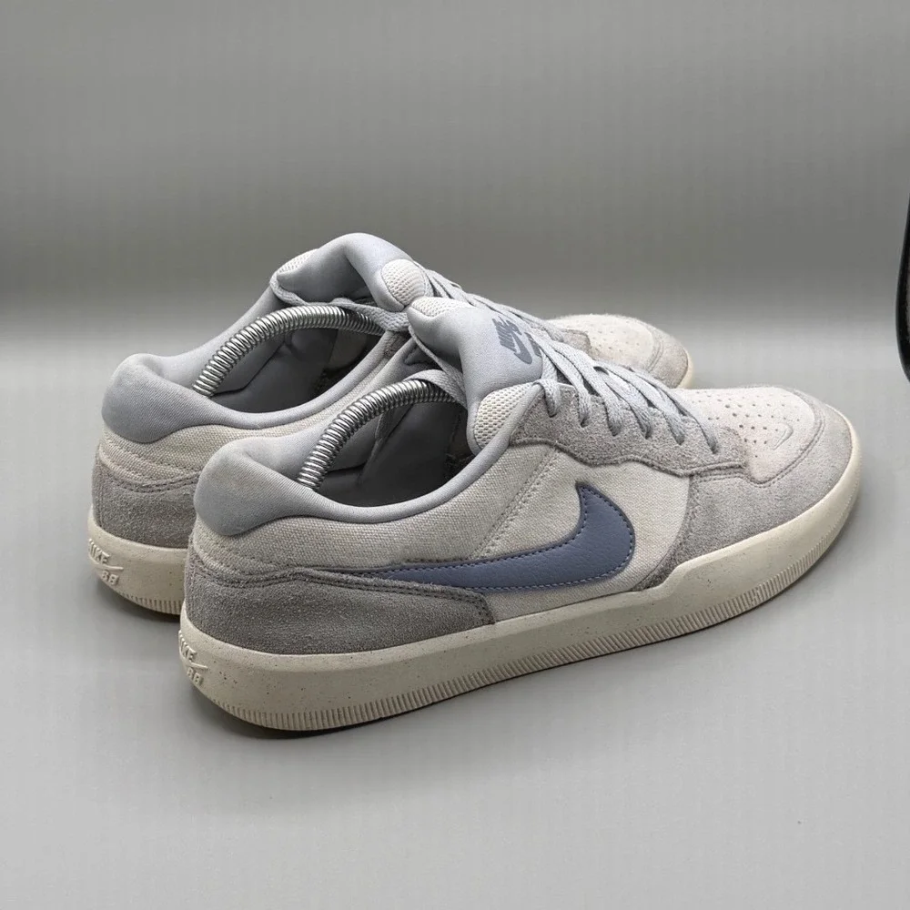 Nike SB Force 58 White/Ashen Slate-Sail Skate Suede Shoes IH0636-141 Mens 11